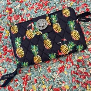 Vera Bradley TUCAN PARTY large RFID wallet, * tropical * pineapple * cocktails *